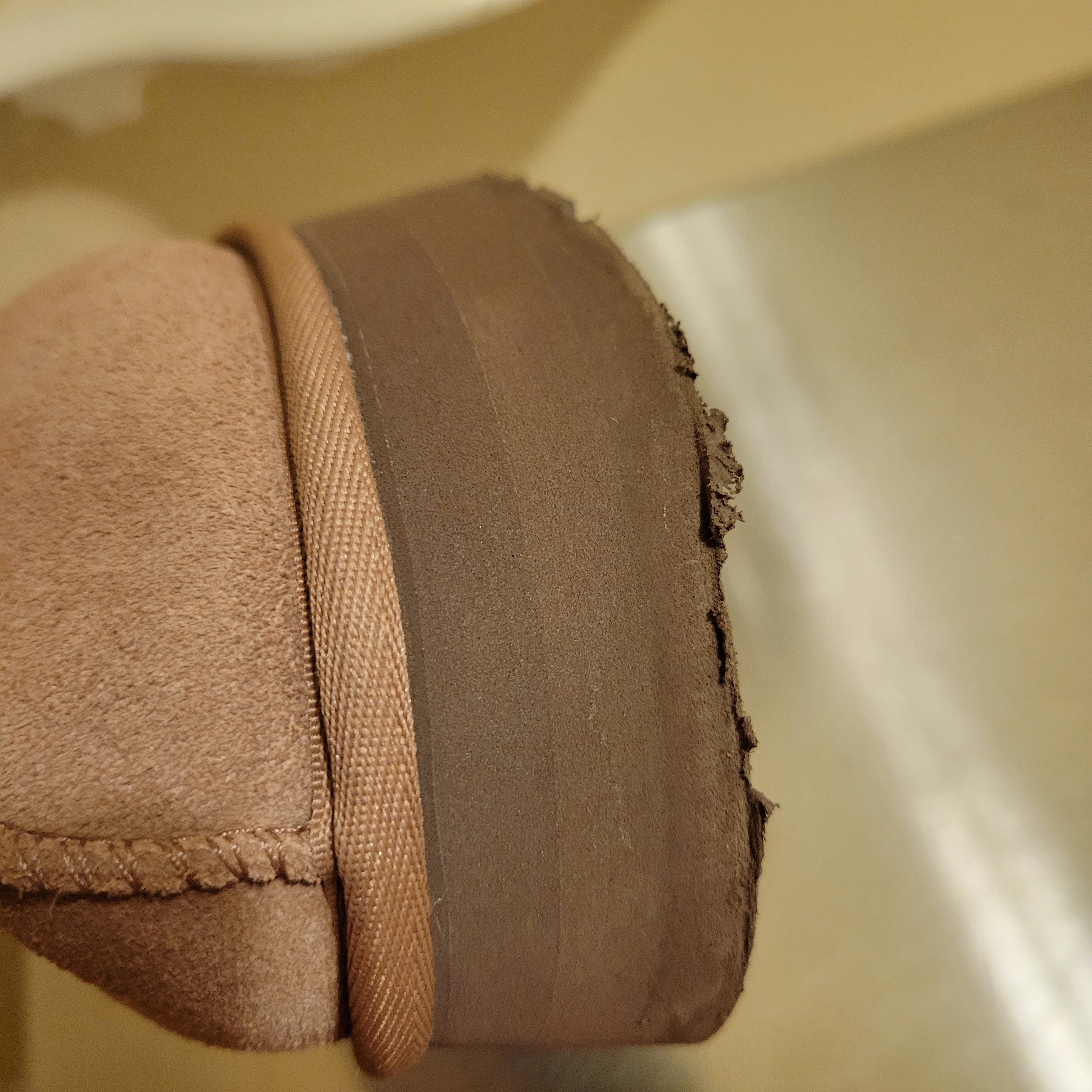 Tread already peeling off