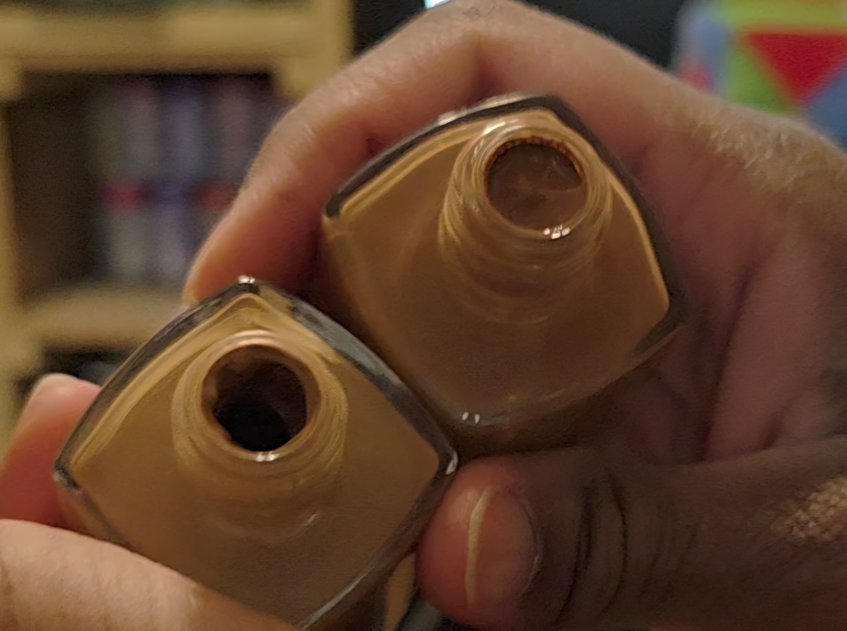 Left is my original, Right is weird new off shade.