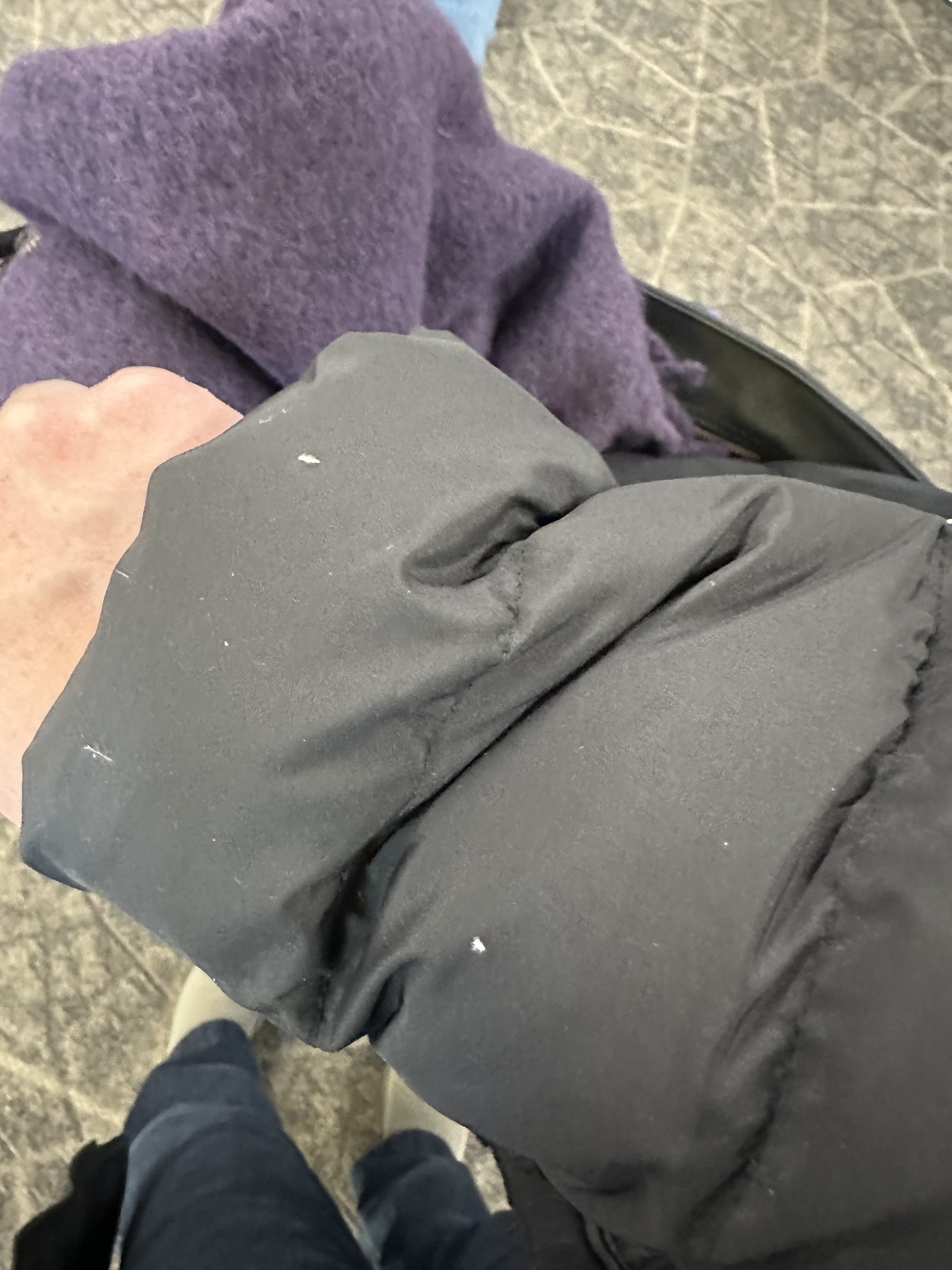 Feather mess after a day