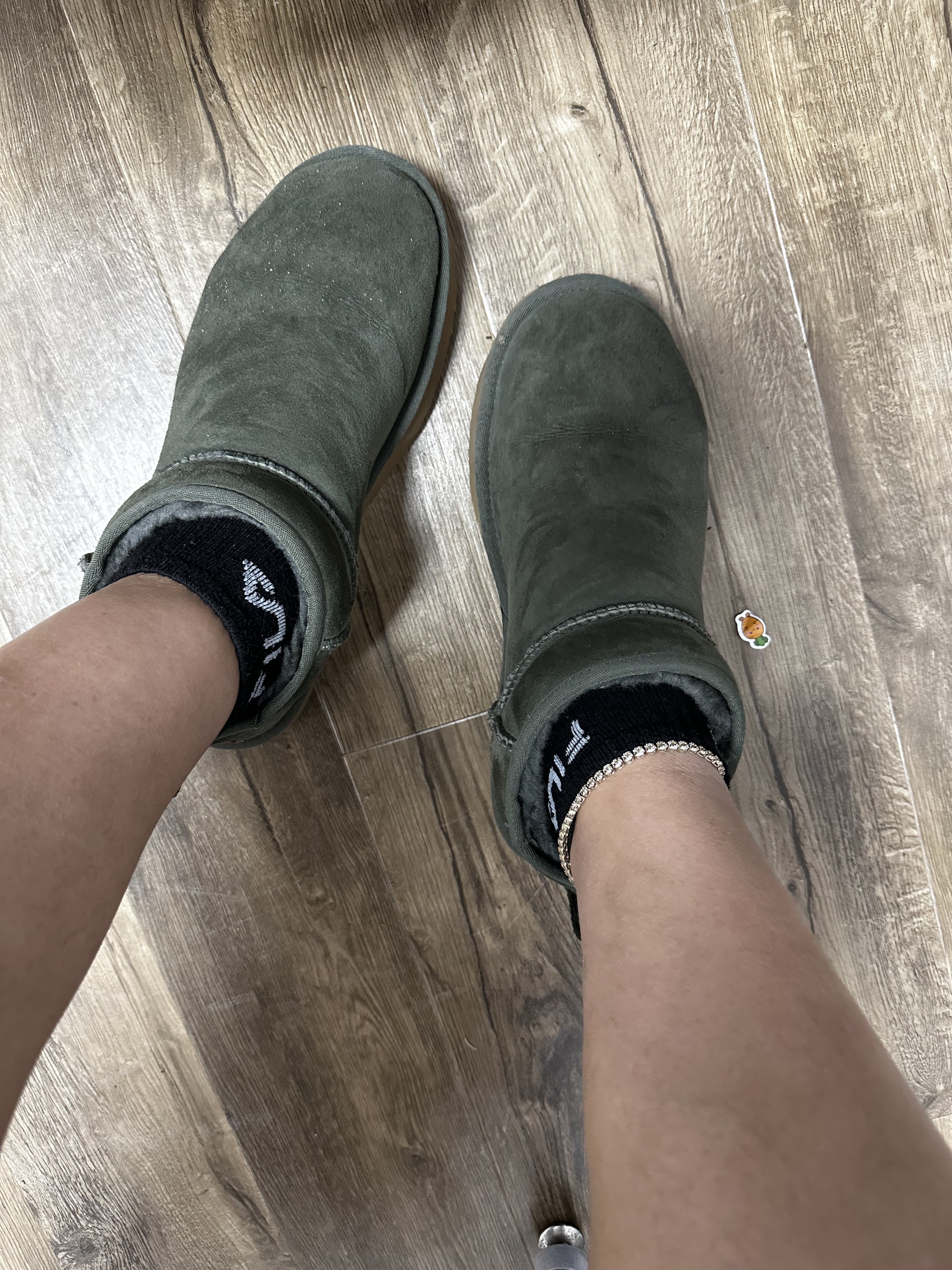 Comfy I wear with long pants just rolled up so you can see them