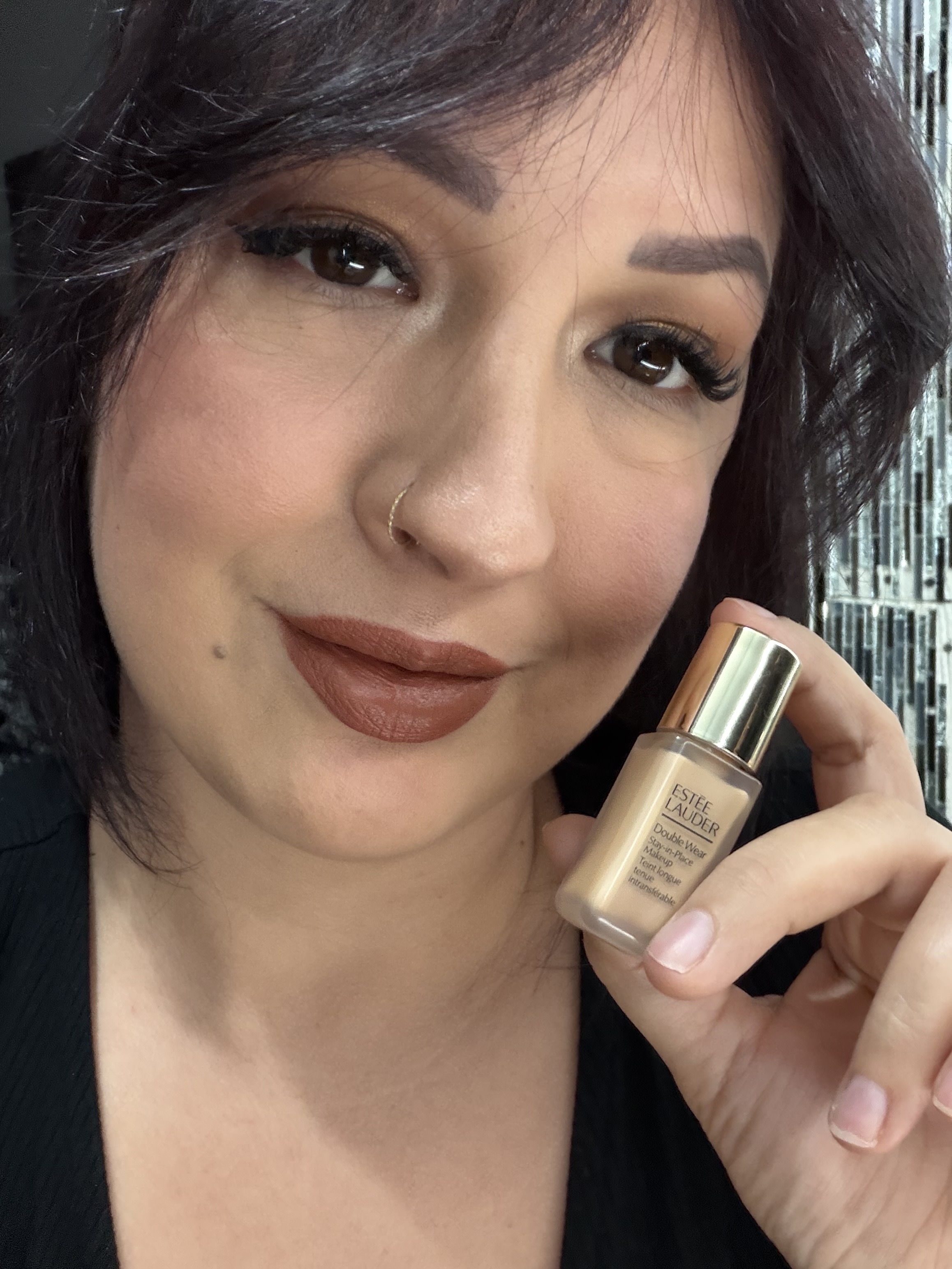 Applied with the rest of my makeup