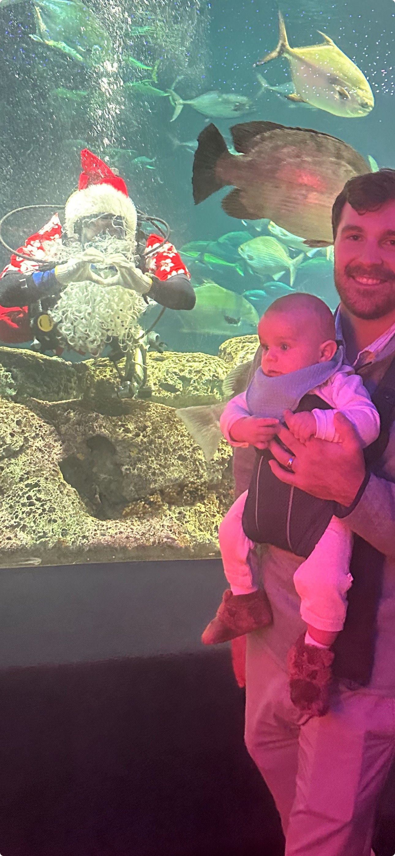 Uggs at Aquarium for Santa visit