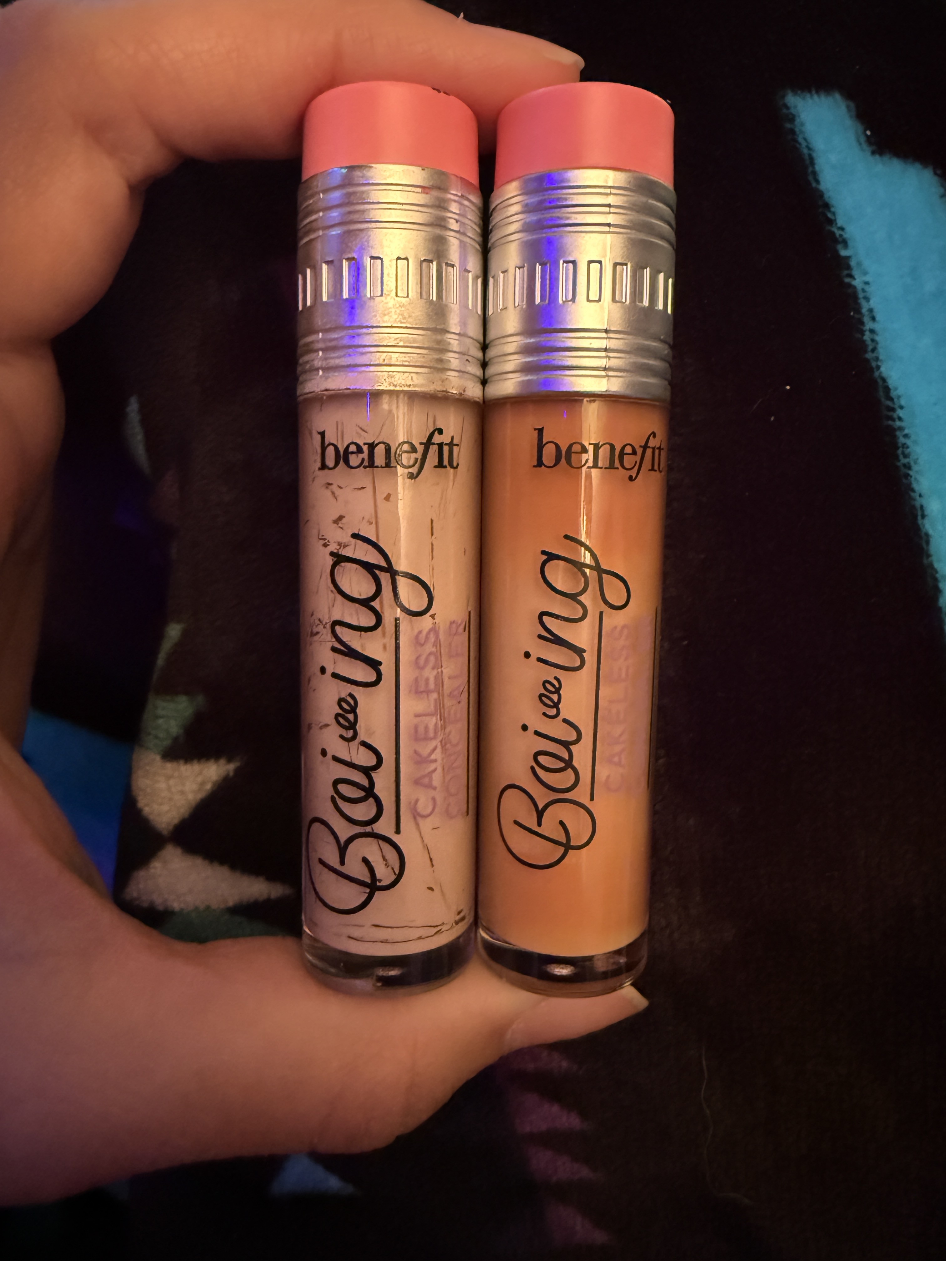 Previous bottle on left, new bottle on right. Same shade, but this is how I received it. Very orange, almost like it separated