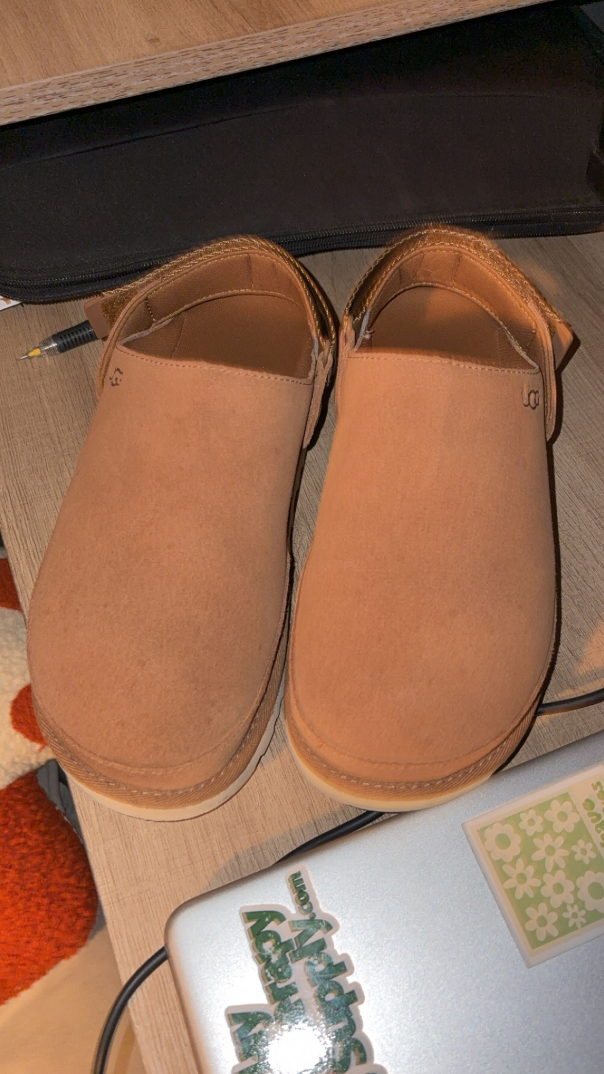 The speckles are from the spray.