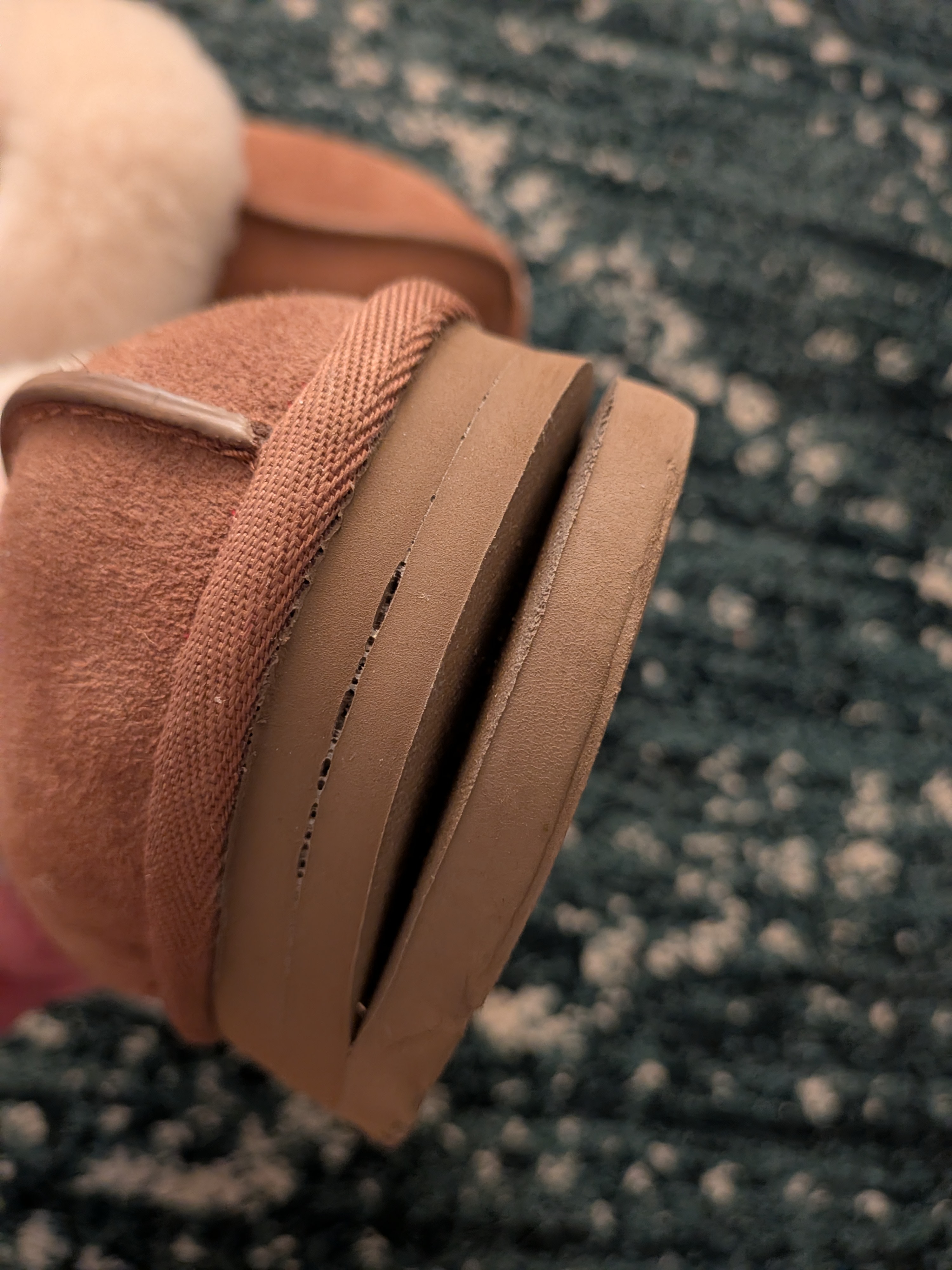 Brand new but coming apart.