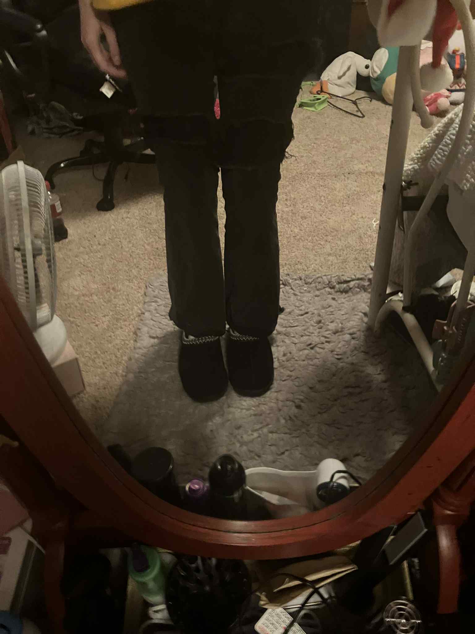 She is so proud to have a pair Uggs