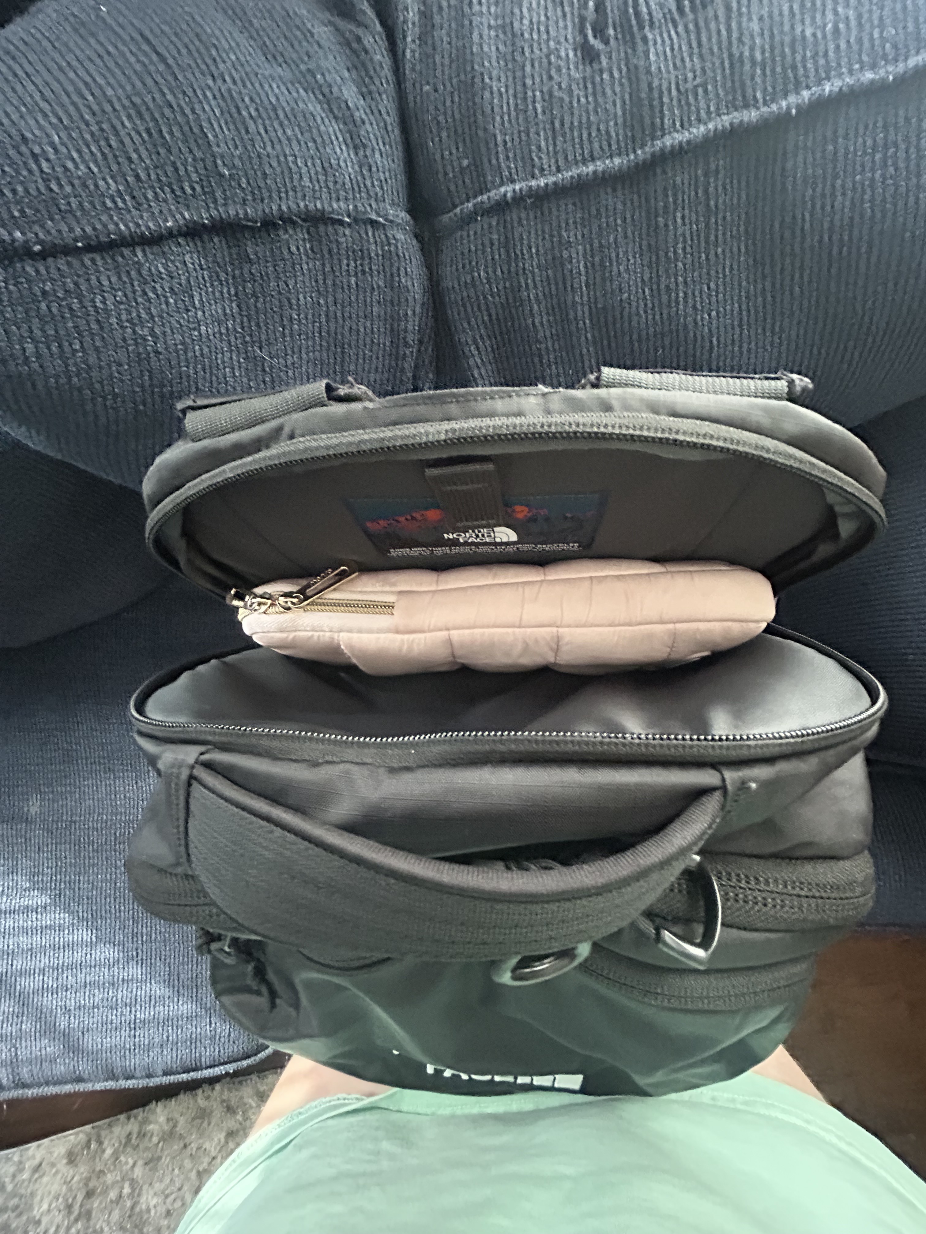 Laptop sleeve, it is so useful. Fits my macbook pro 14inch, and big puffy laptop sleeve.