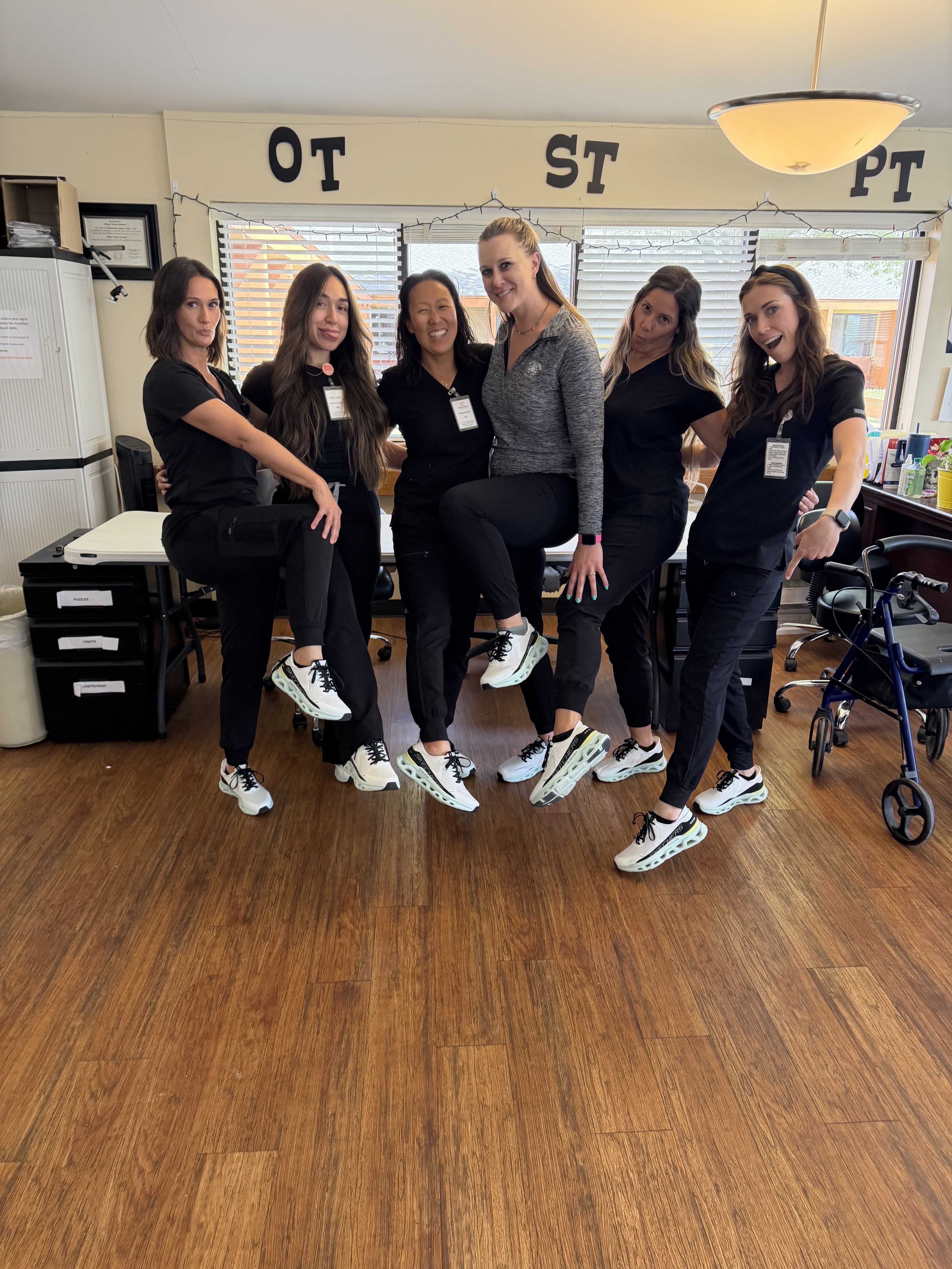 Adorable matching work shoes!