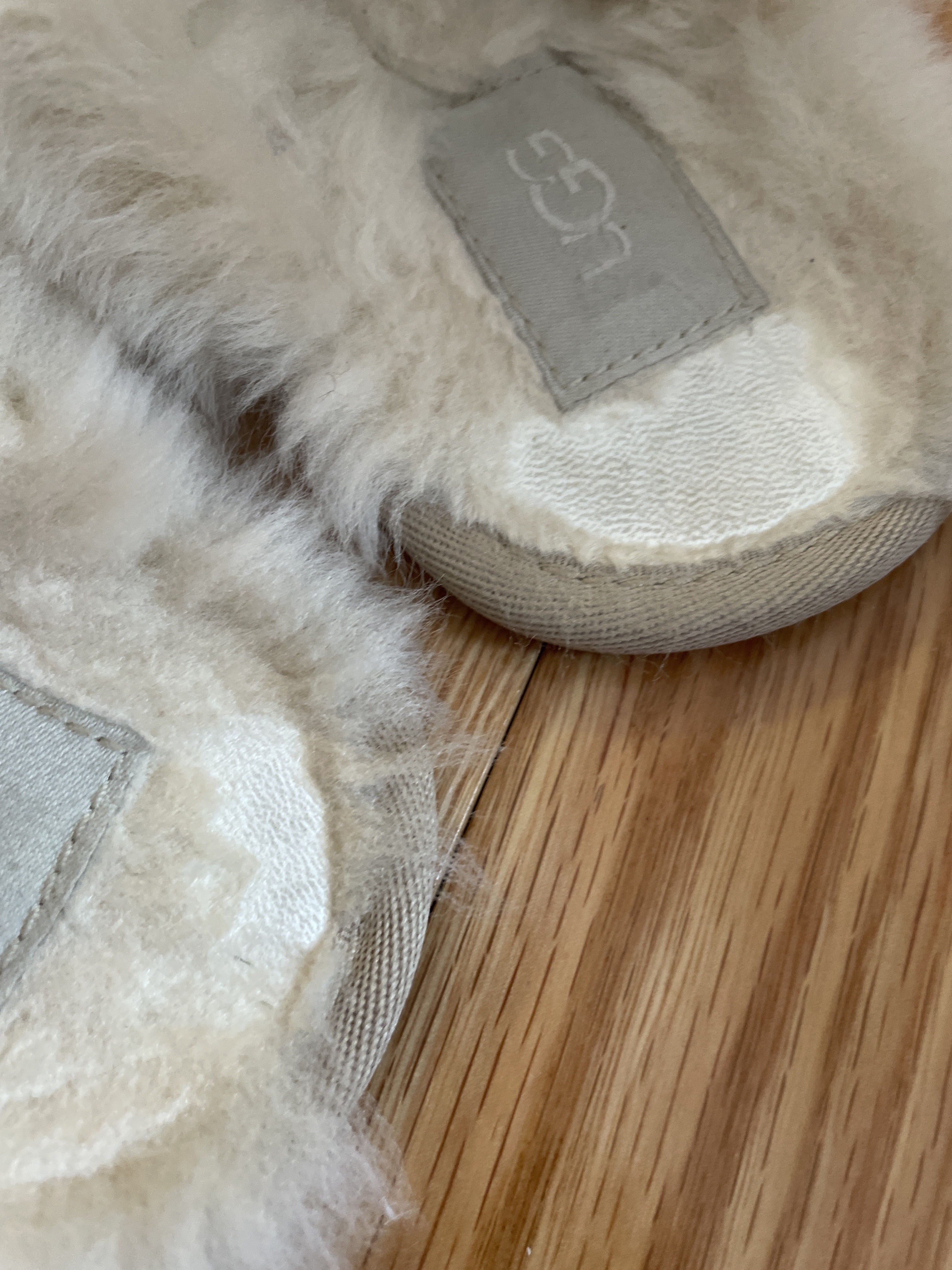 Fur gone on outside of shoe