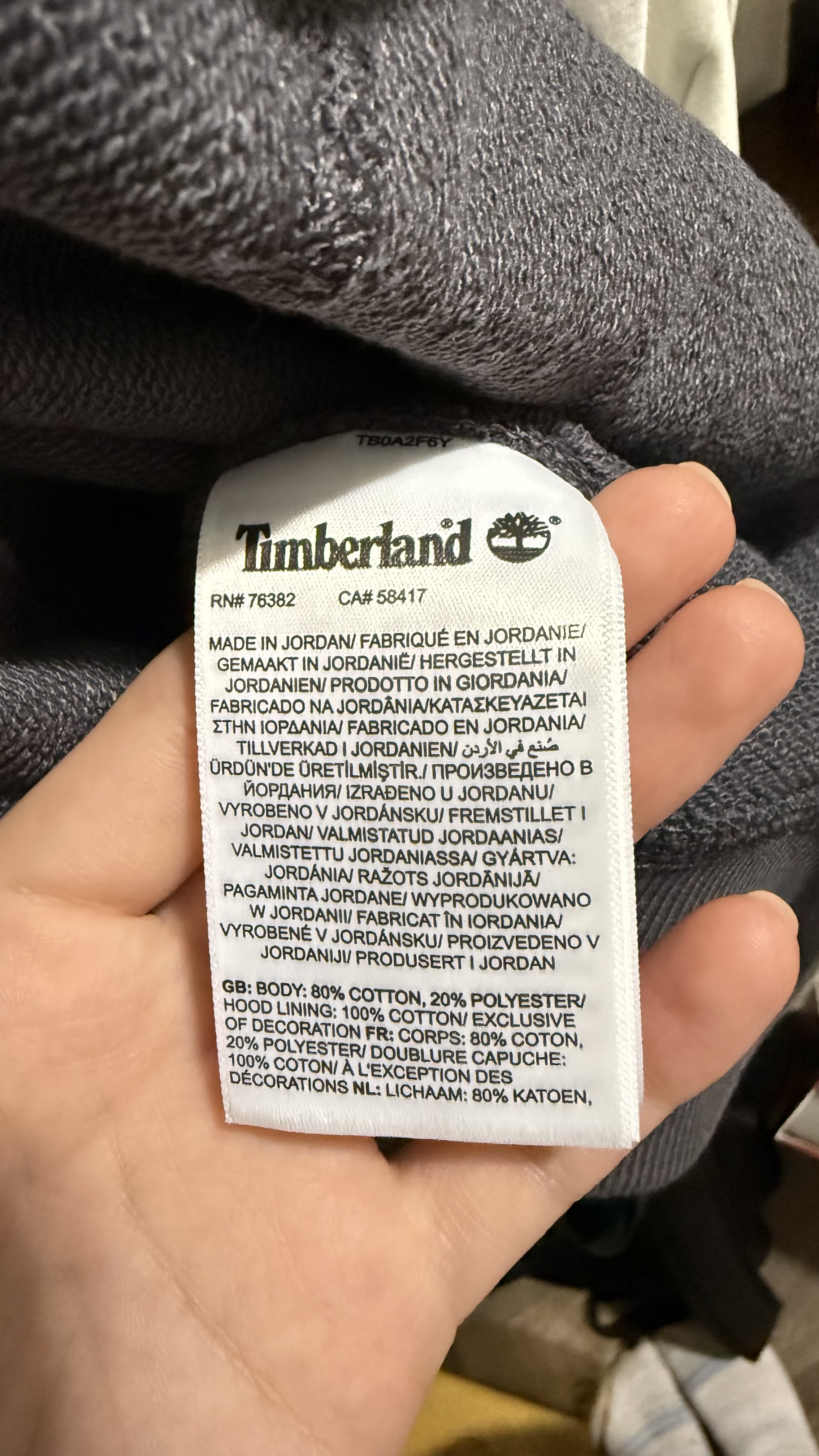 80% COTTON, 20% POLYESTER/