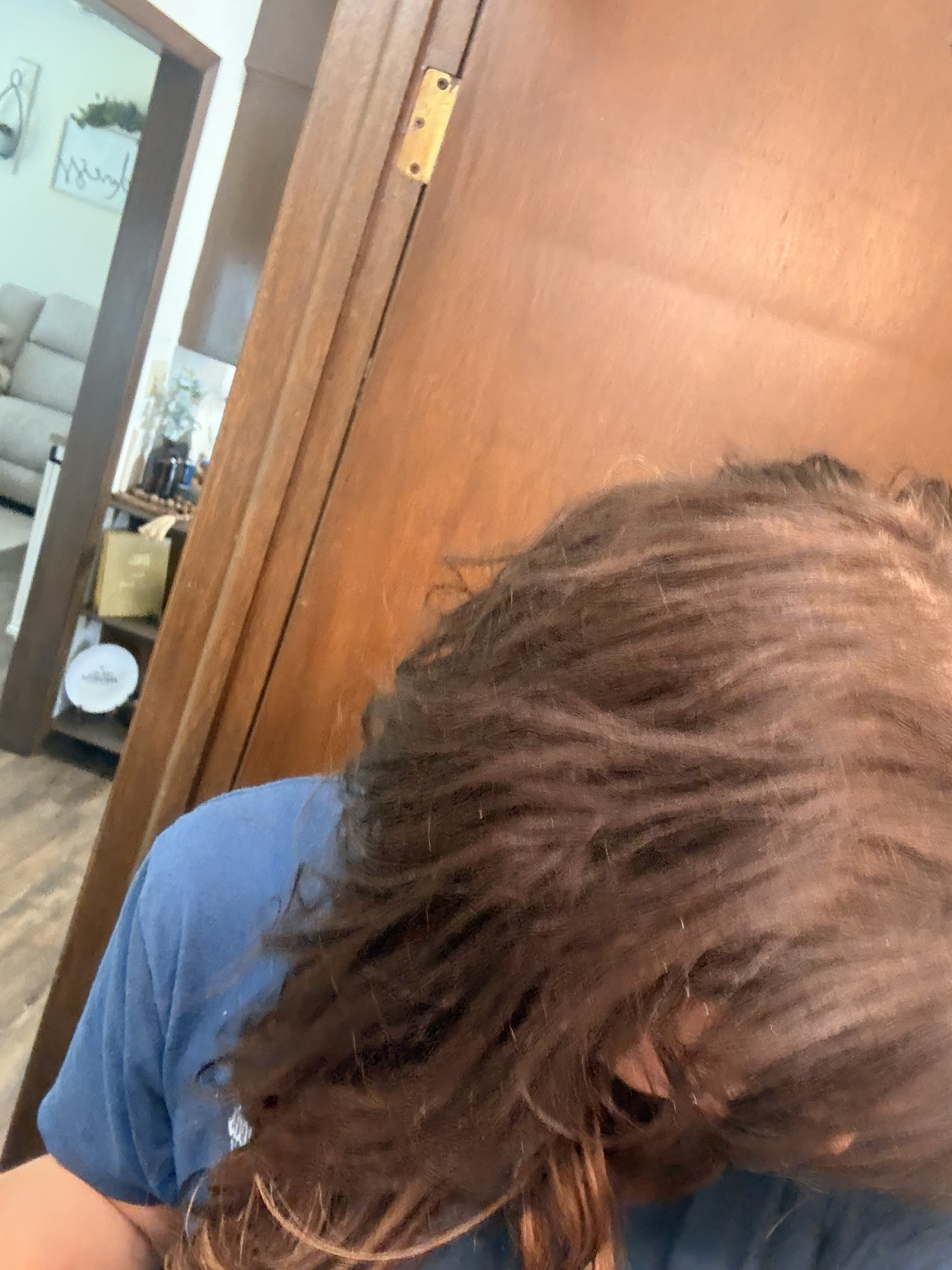 More of the white stuff all over my hair