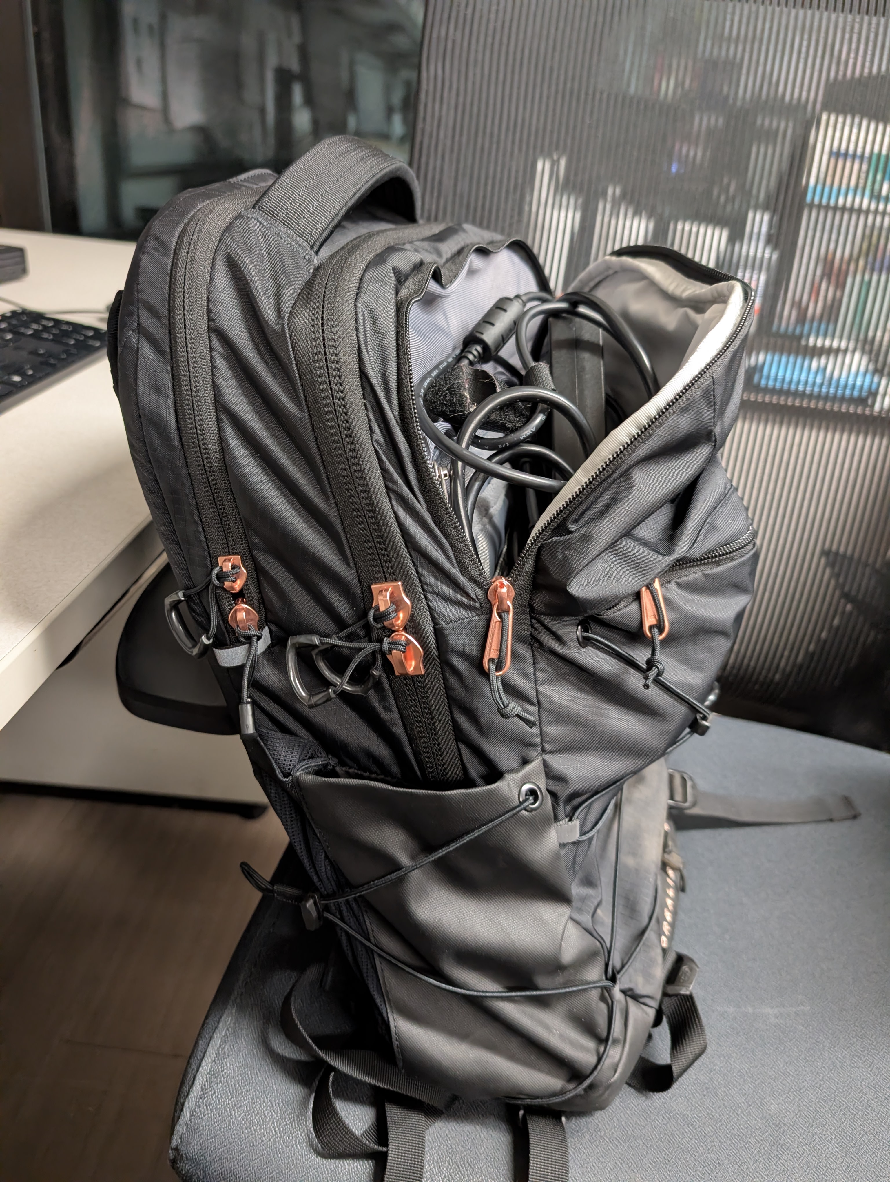 Too small. This is a picture of the backpack stretched to full capacity. Only had 1 laptop, the charger, and a pair of scissors in the backpack and it hardly zipped. No more room to put anything else in or it would not zip.