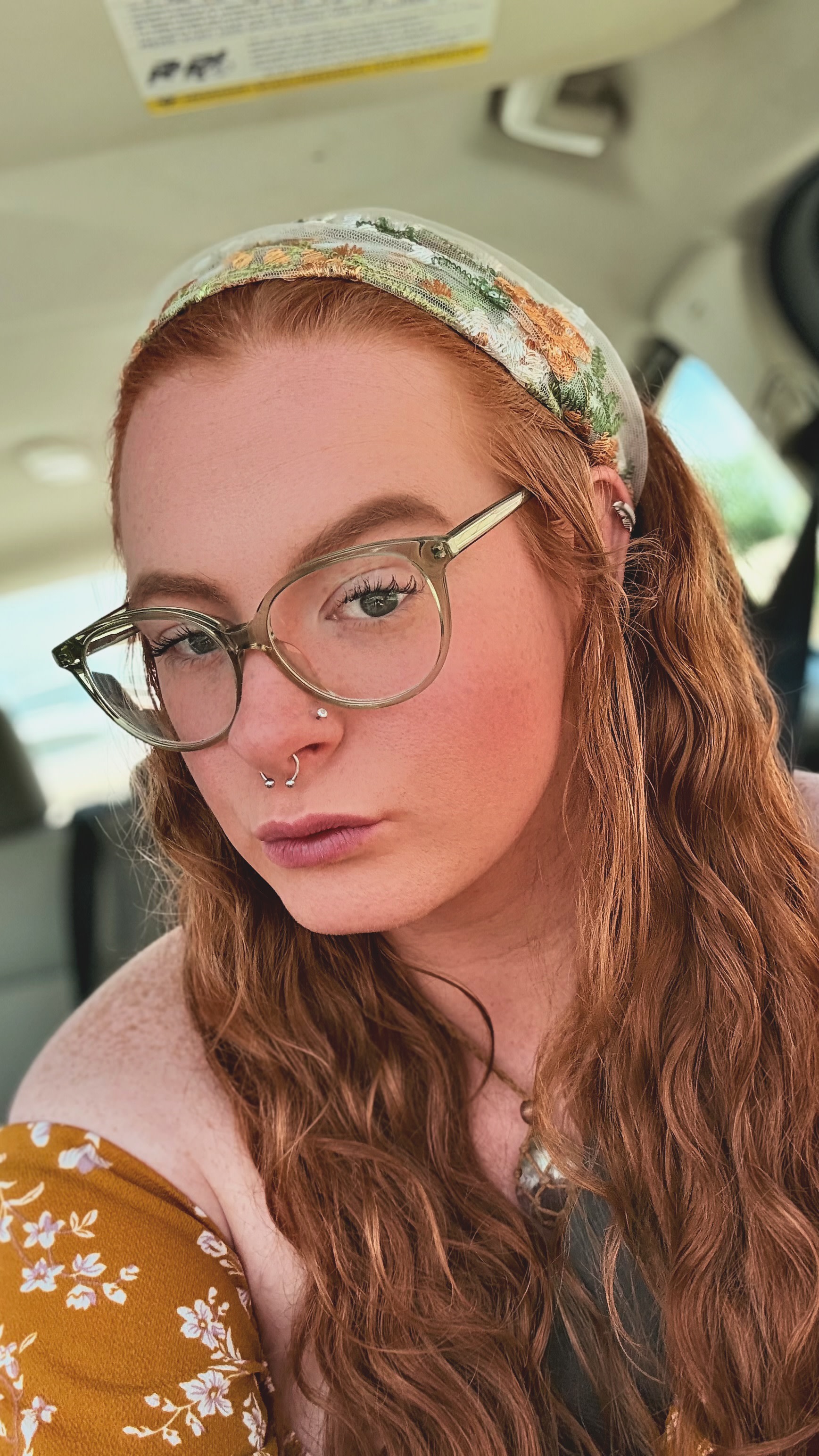 in the car, around 3PM
