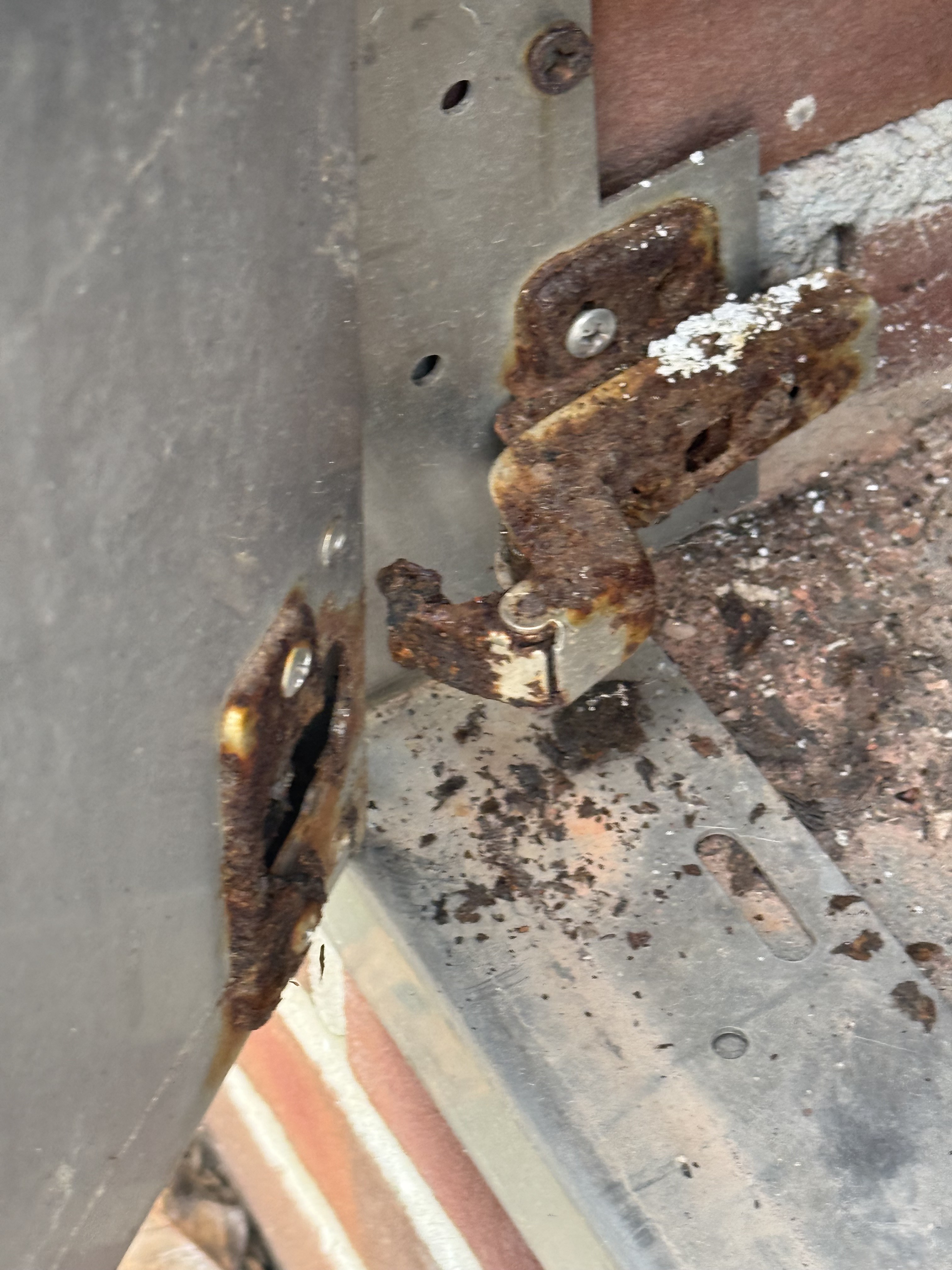 Completely rusted and broken