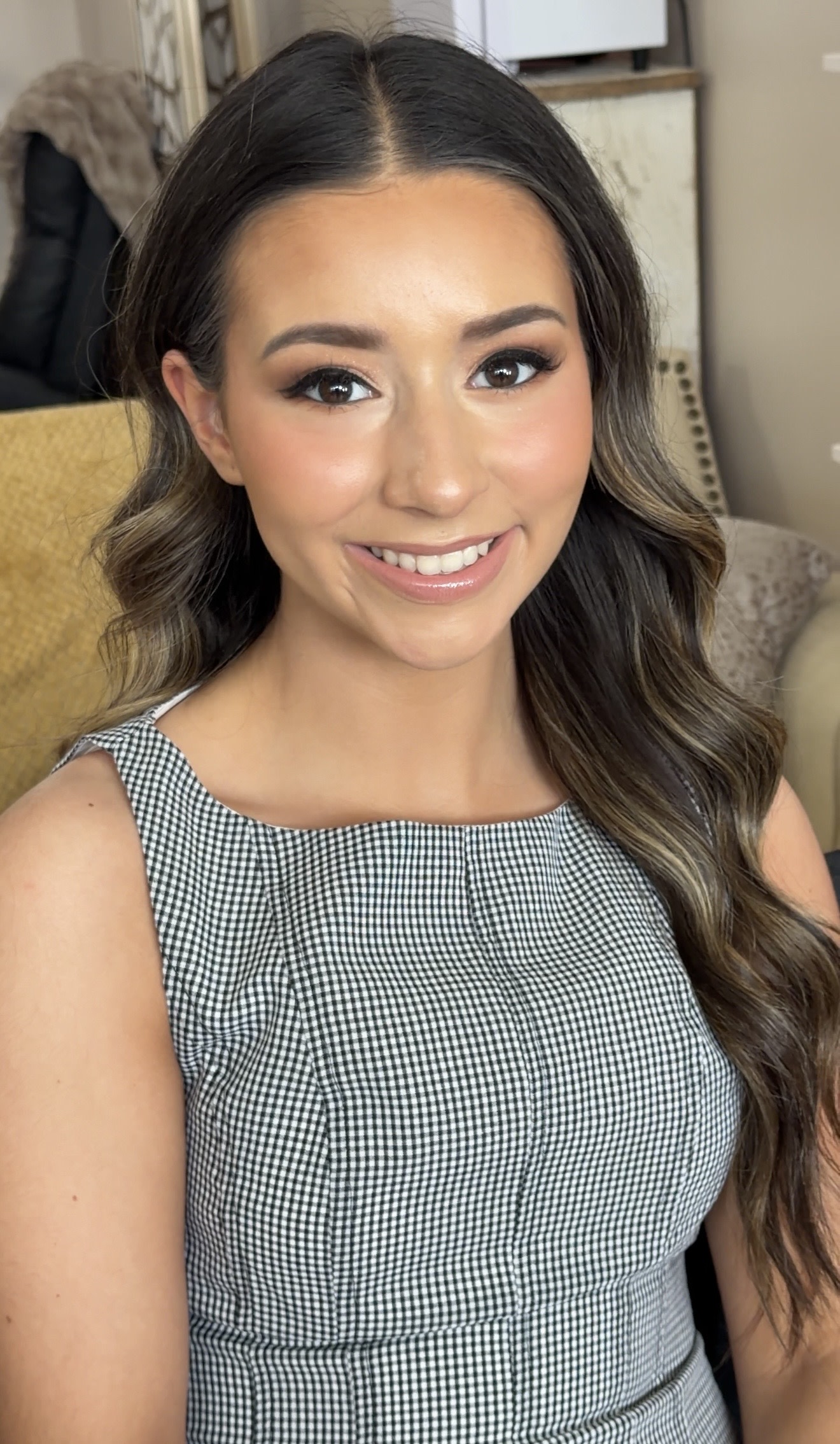 My niece wearing the foundation for prom!