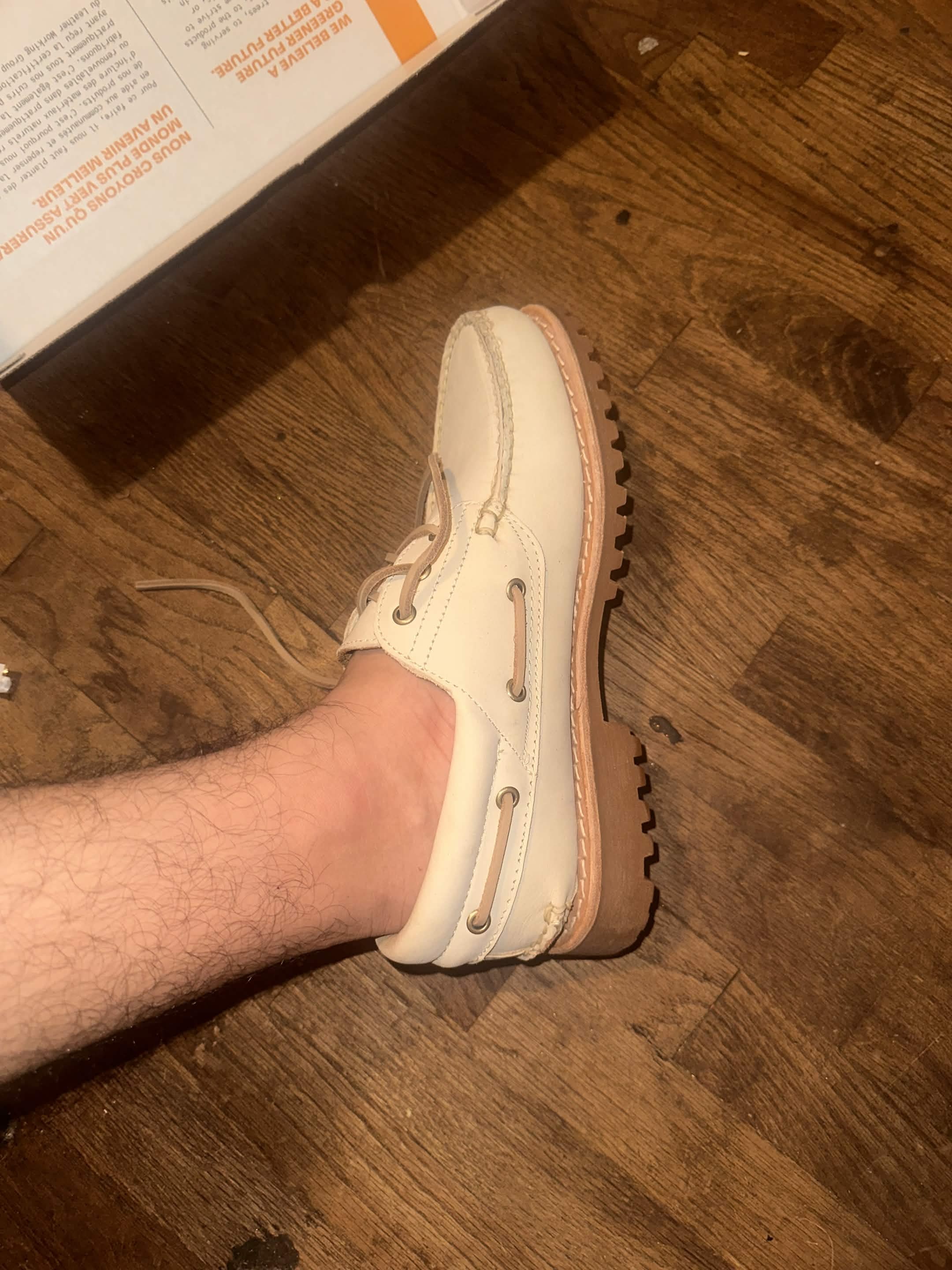 On feet, extremely soft and comftorable