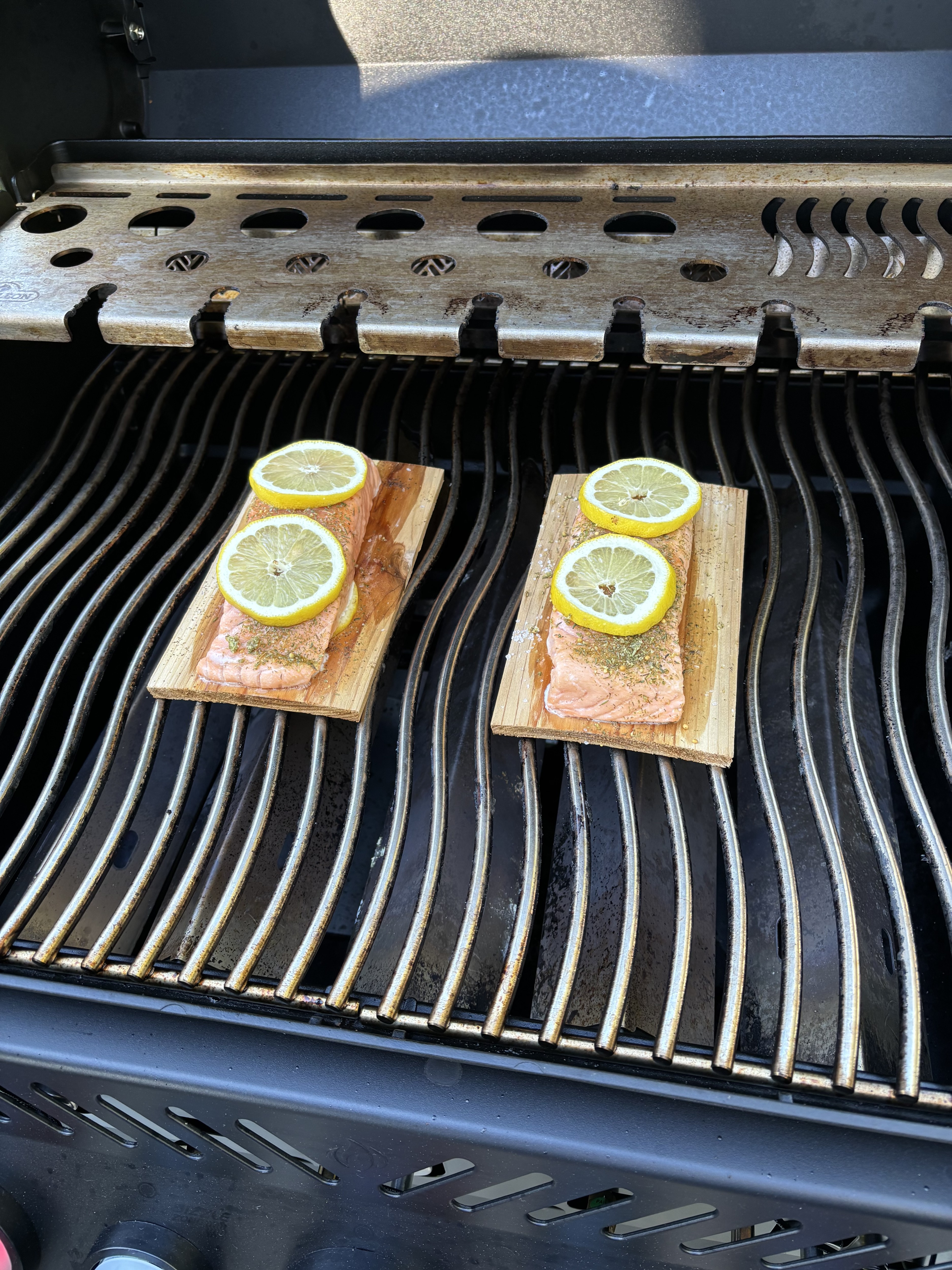 Cedar plank salmon