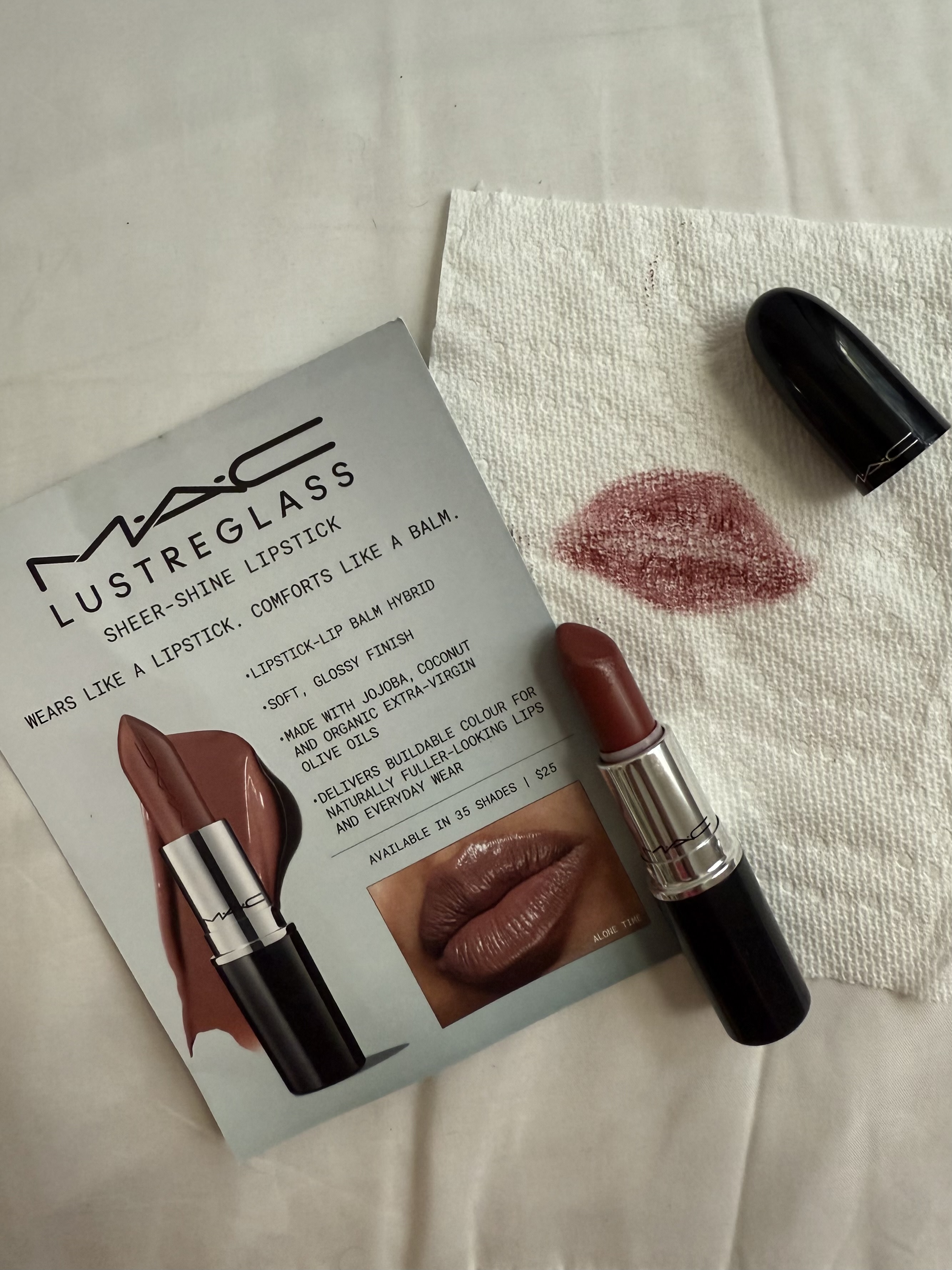 Mac luster glass sheer shine lipstick- kissing strangers 503