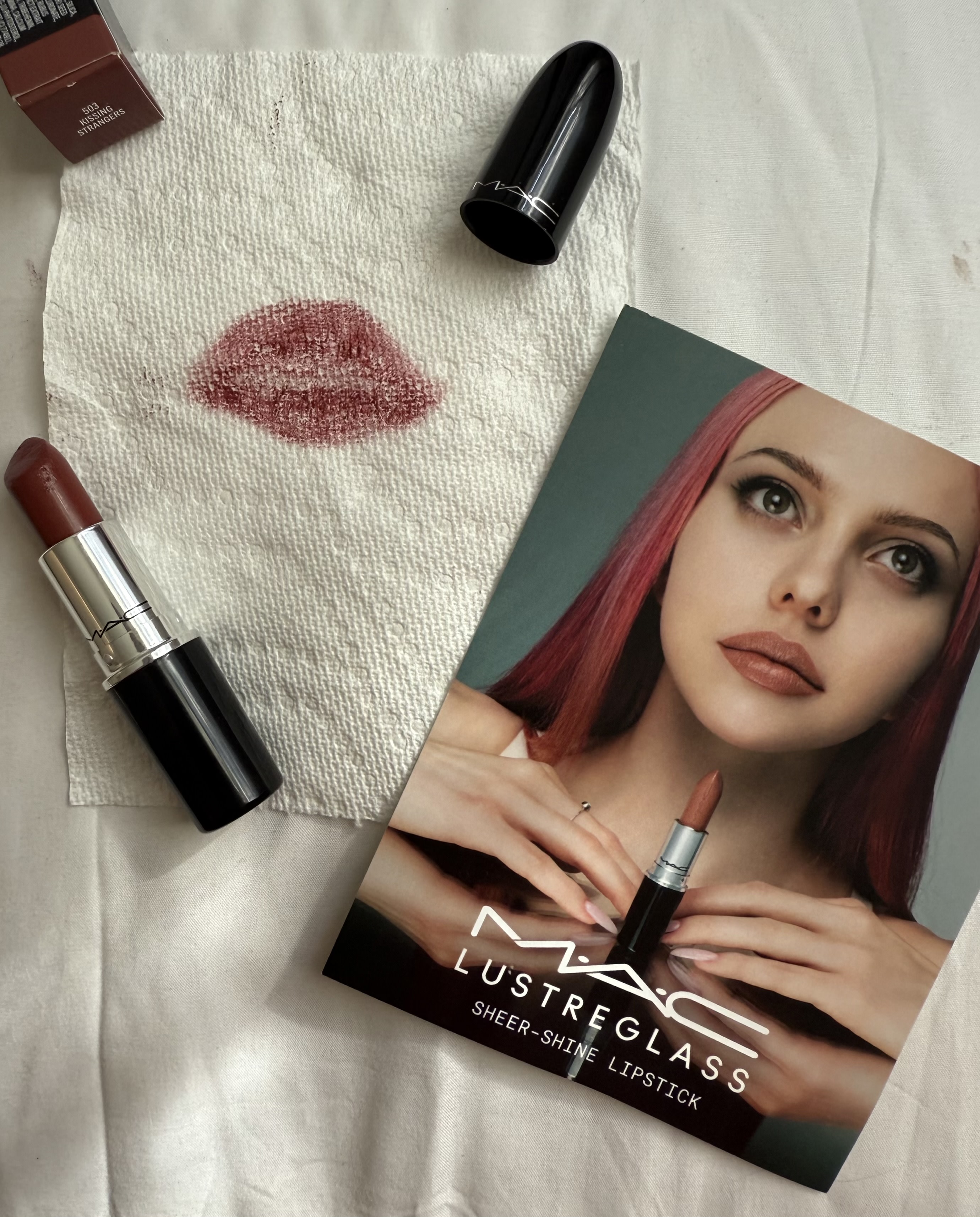 Mac luster glass sheer shine lipstick- kissing strangers 503