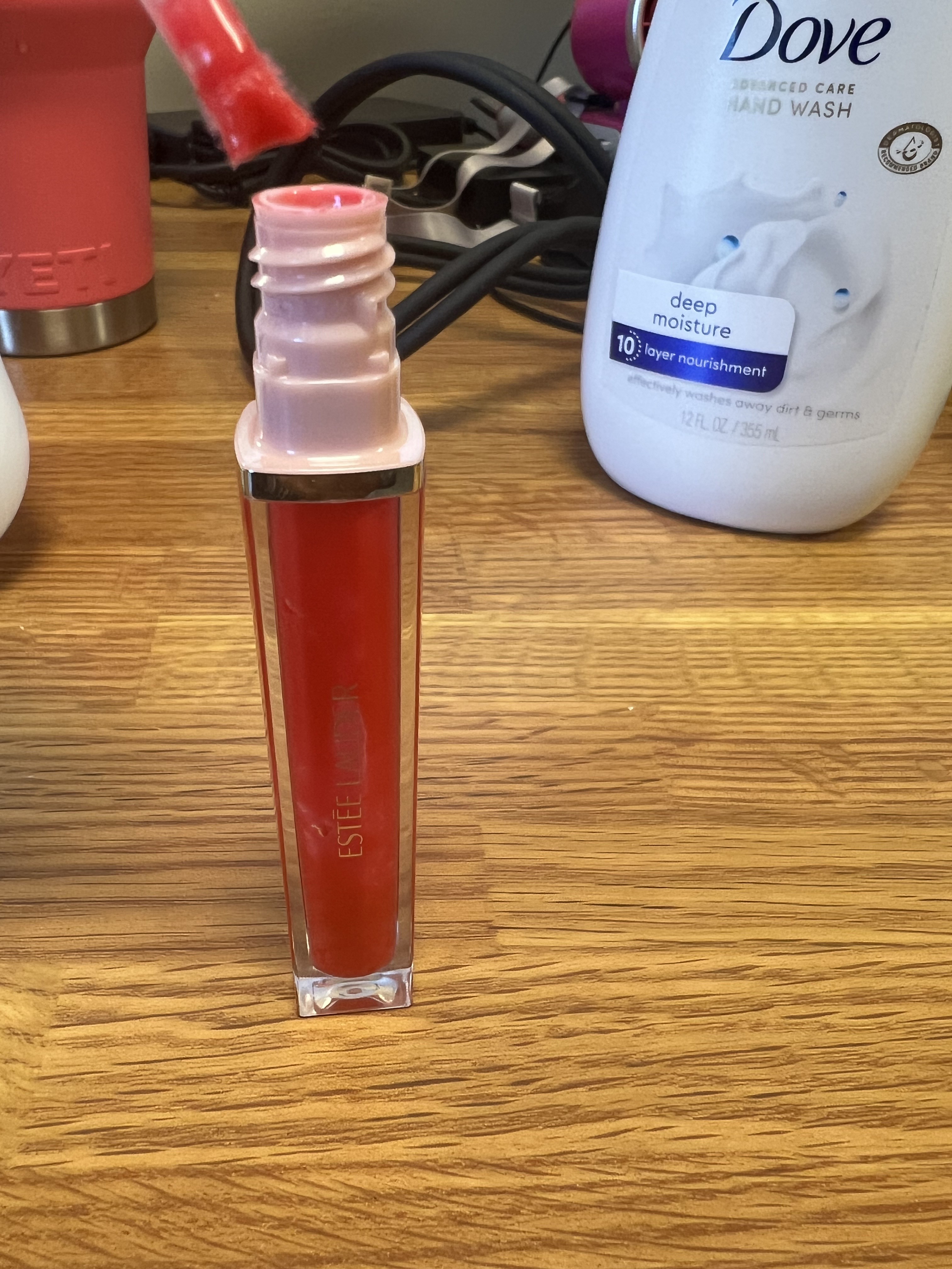 Tip broke into tube. Hard plastic remains