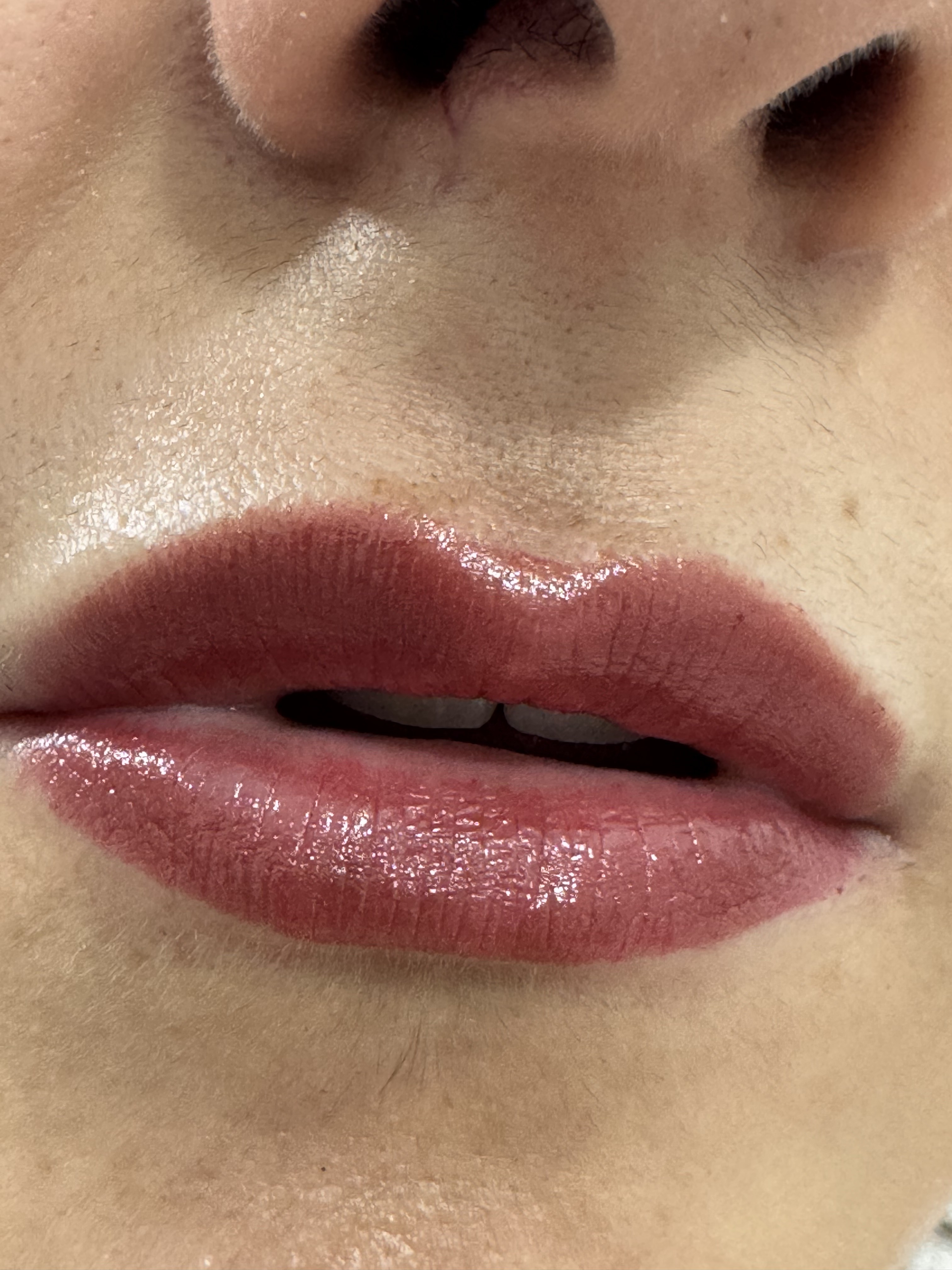 Juicy and hydrated lips