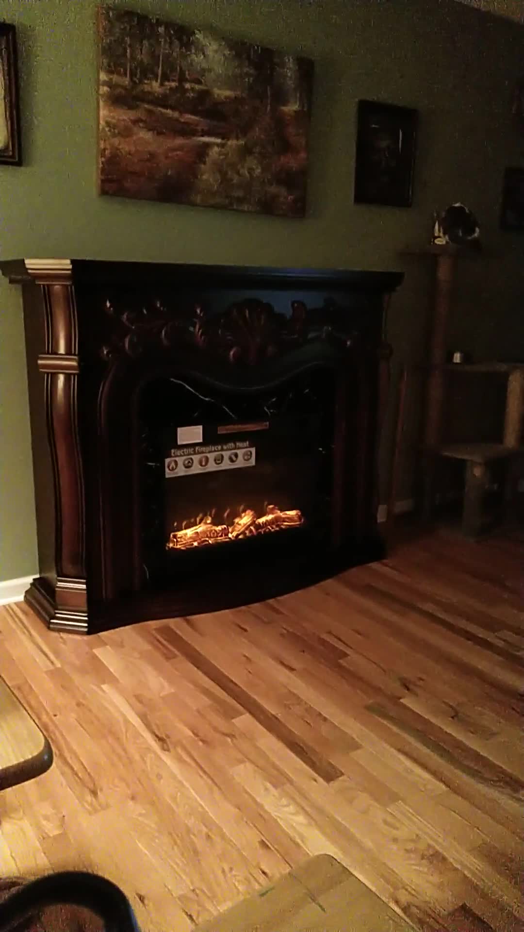 62 Grand Cherry Electric Fireplace Big Lots