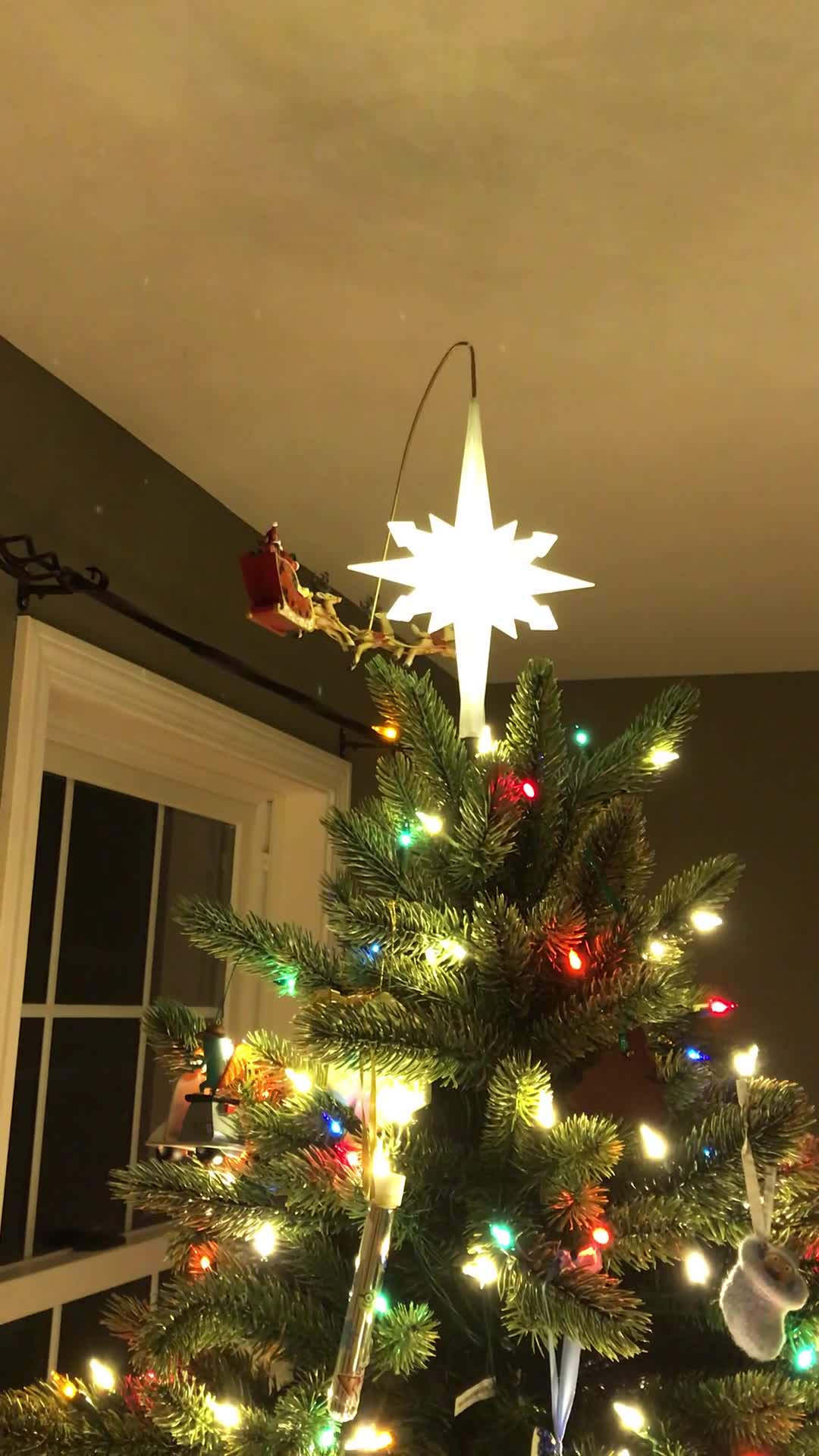 Santa's Sleigh Animated Tree Topper Balsam Hill - For reference, this