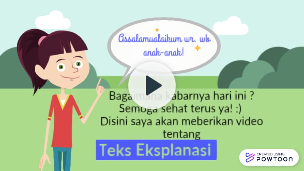 Powtoon - Materi Teks Eksplanasi kelas 5 SD