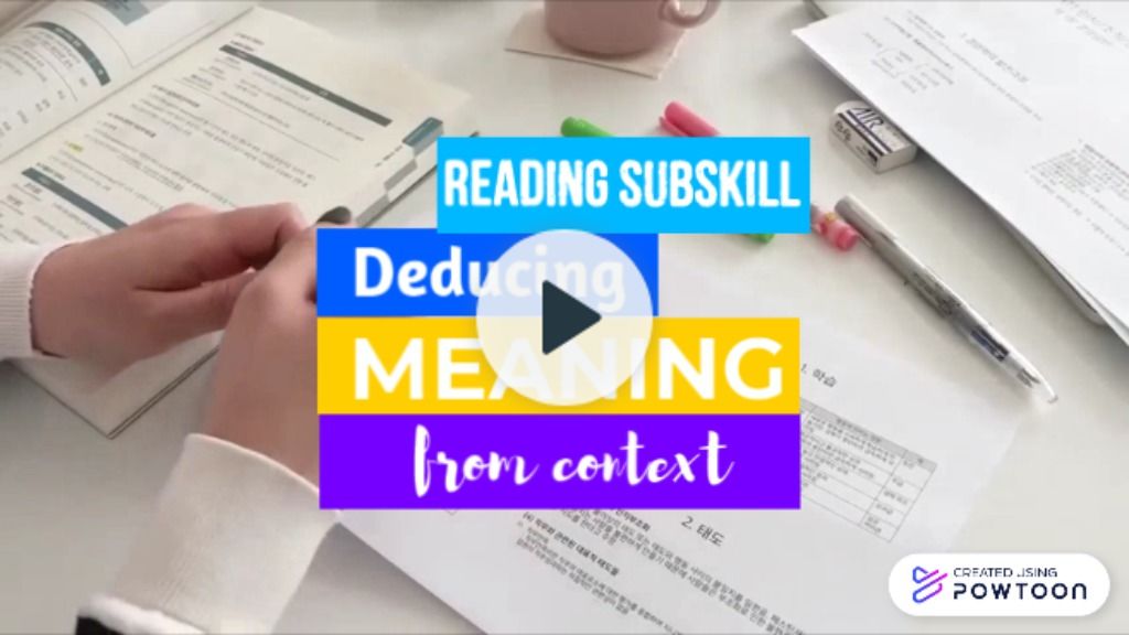 Powtoon I. Deducing meaning from context 6E2A