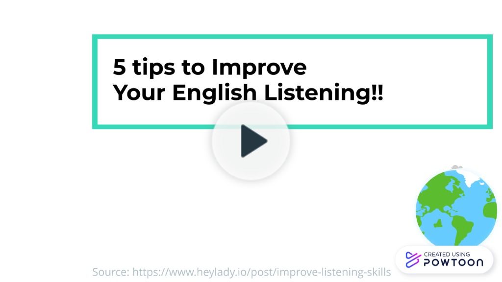 Powtoon How to improve English listening skills?