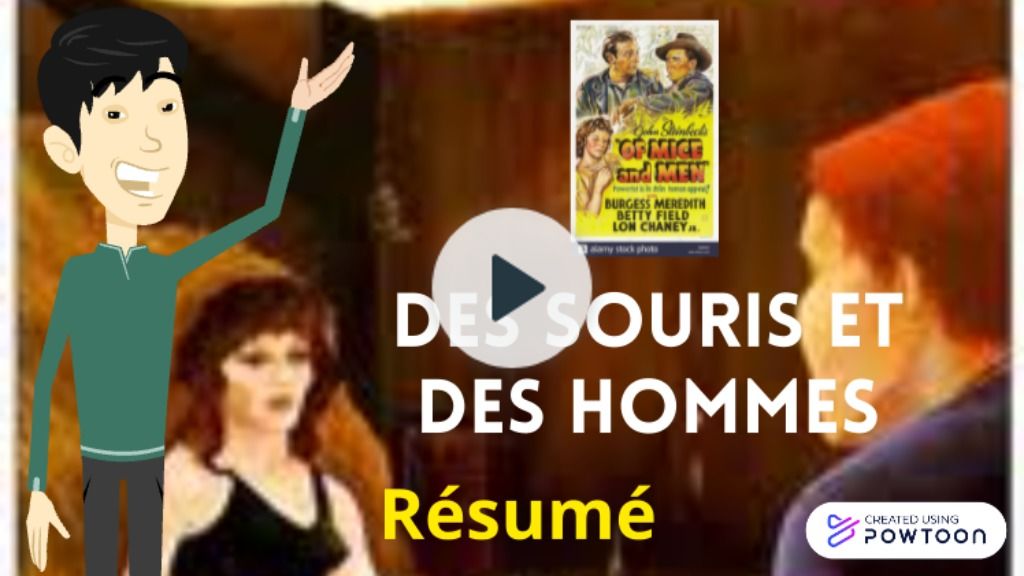 Powtoon Des souris et des hommes résumé chapitre par chapitre