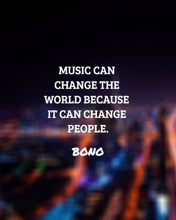 Artstudio – Music quote from Bono (U2) image free template