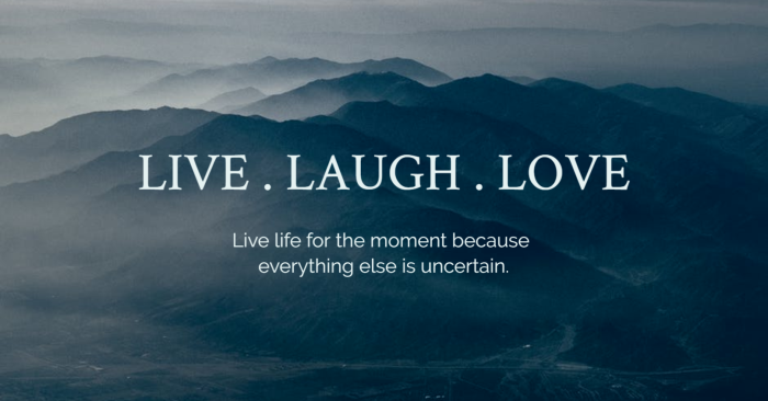 Artstudio Live Laugh Love Quote Image Free Template