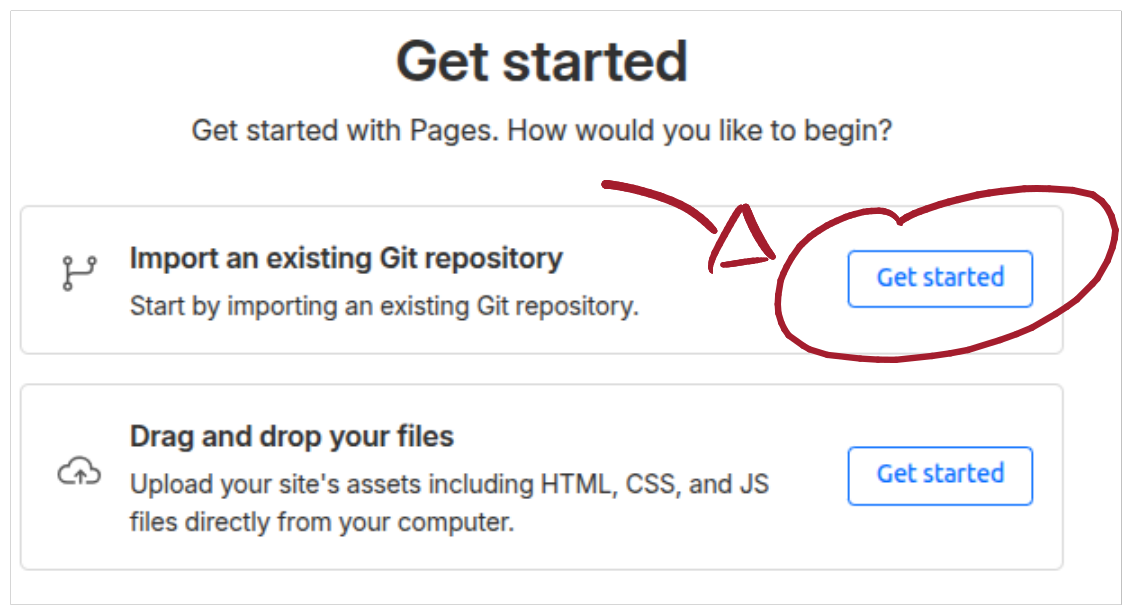 Import existing Git repository