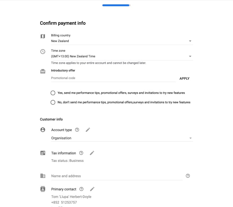 Google Ads Set Up Express mode - Step 10