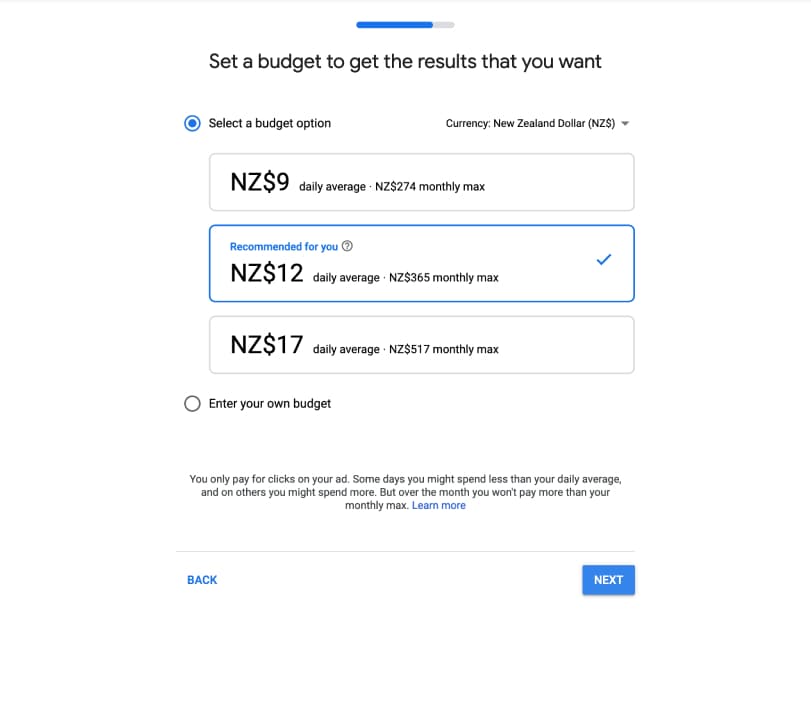 Google Ads Set Up Express mode - Step 8