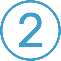 Blue two in a circle