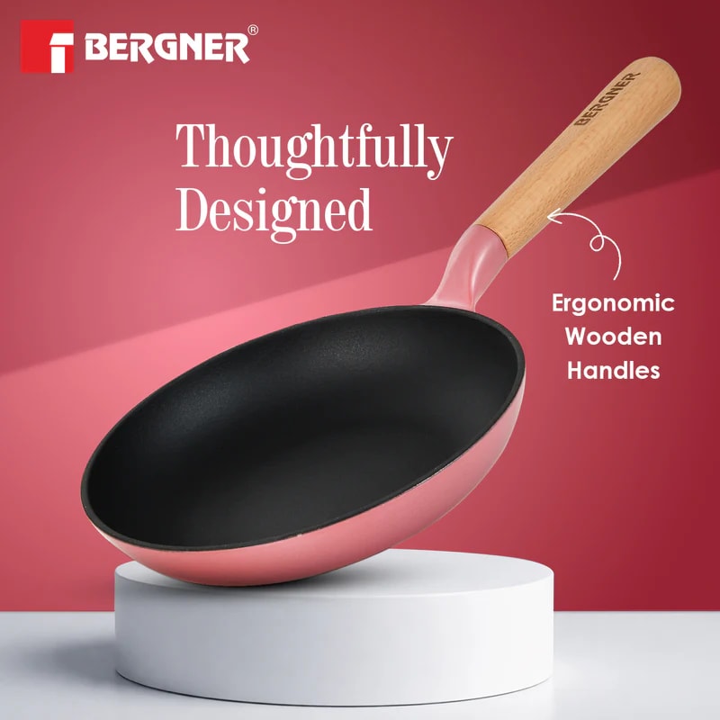 FRYING PAN Ø18X3.5CM CAST IRON PINK, photo 2