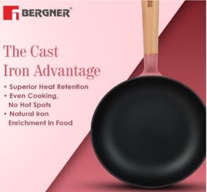 FRYING PAN Ø18X3.5CM CAST IRON PINK, photo 3