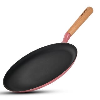 PIZZA PAN Ø30X2.0CM CAST IRON PINK