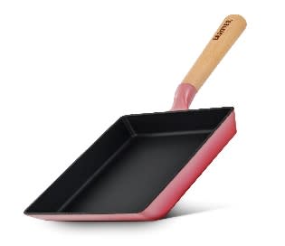 SQUARE PAN 23X18X3.0CM CAST IRON PINK