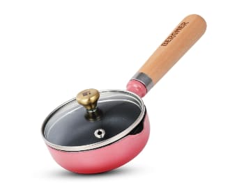 TADKA PAN Ø12X4.0CM CAST IRON WITH LID PINK