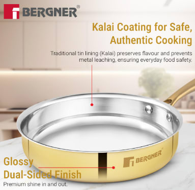 BERGNER Ø22CM SAUTE PAN WITH LID BRASS 1.3L, photo 4
