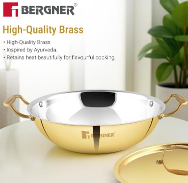 BERGNER Ø20CM KADAI WITH LID BRASS 1.5, photo 6