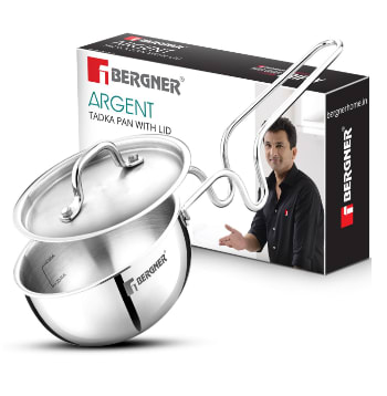 ARGENT TADKA PAN WITH S/S LID Ø12X6.5CM TRIPLY