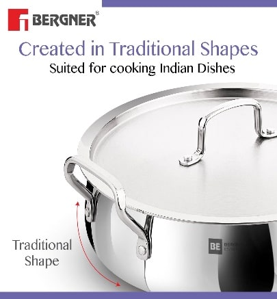 Essential Lazeez Triply Biryani Pot/Handi With Handle And Lid 
32cm - 8.0Ltr (Max - 8.4Ltr), photo 4