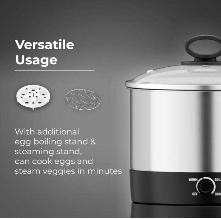 Matchless MULTI KETTLE 1.2L 600W with Egg + SS racks, photo 4
