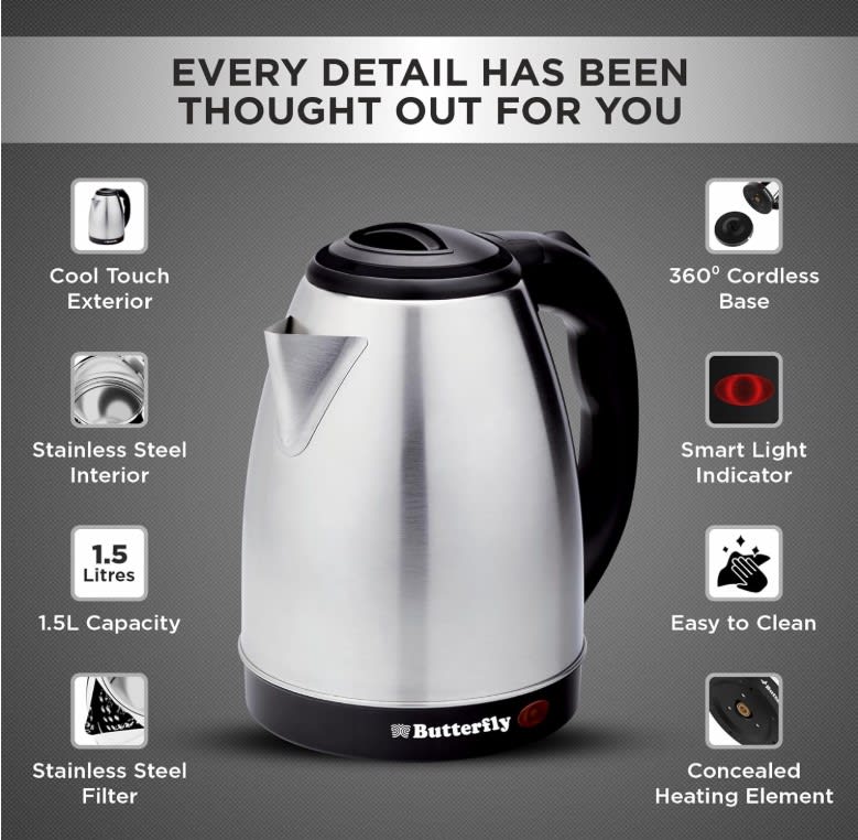 EVO PRO 1.5L ELECTRIC KETTLE 1350W, photo 4