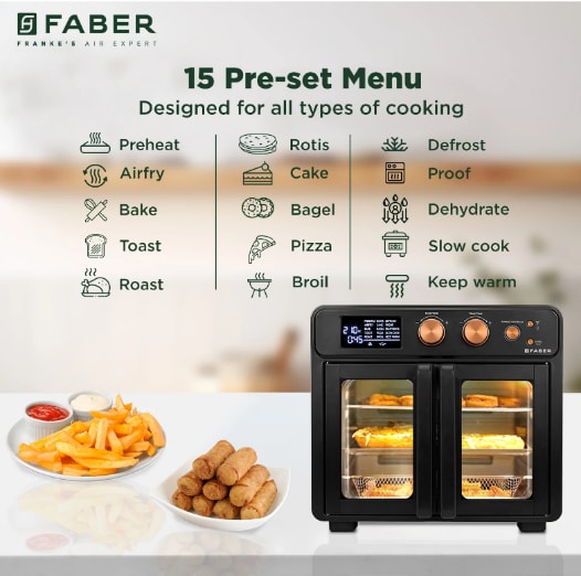 FABER Air fryer OTG, FAO 25L 15F BK, Qish, photo 3