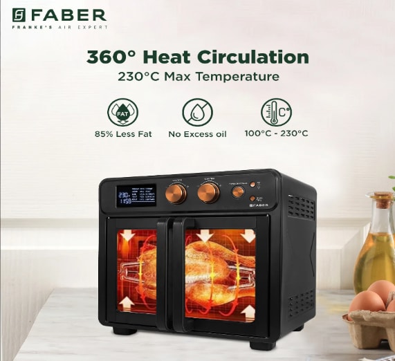 FABER Air fryer OTG, FAO 25L 15F BK, Qish, photo 4